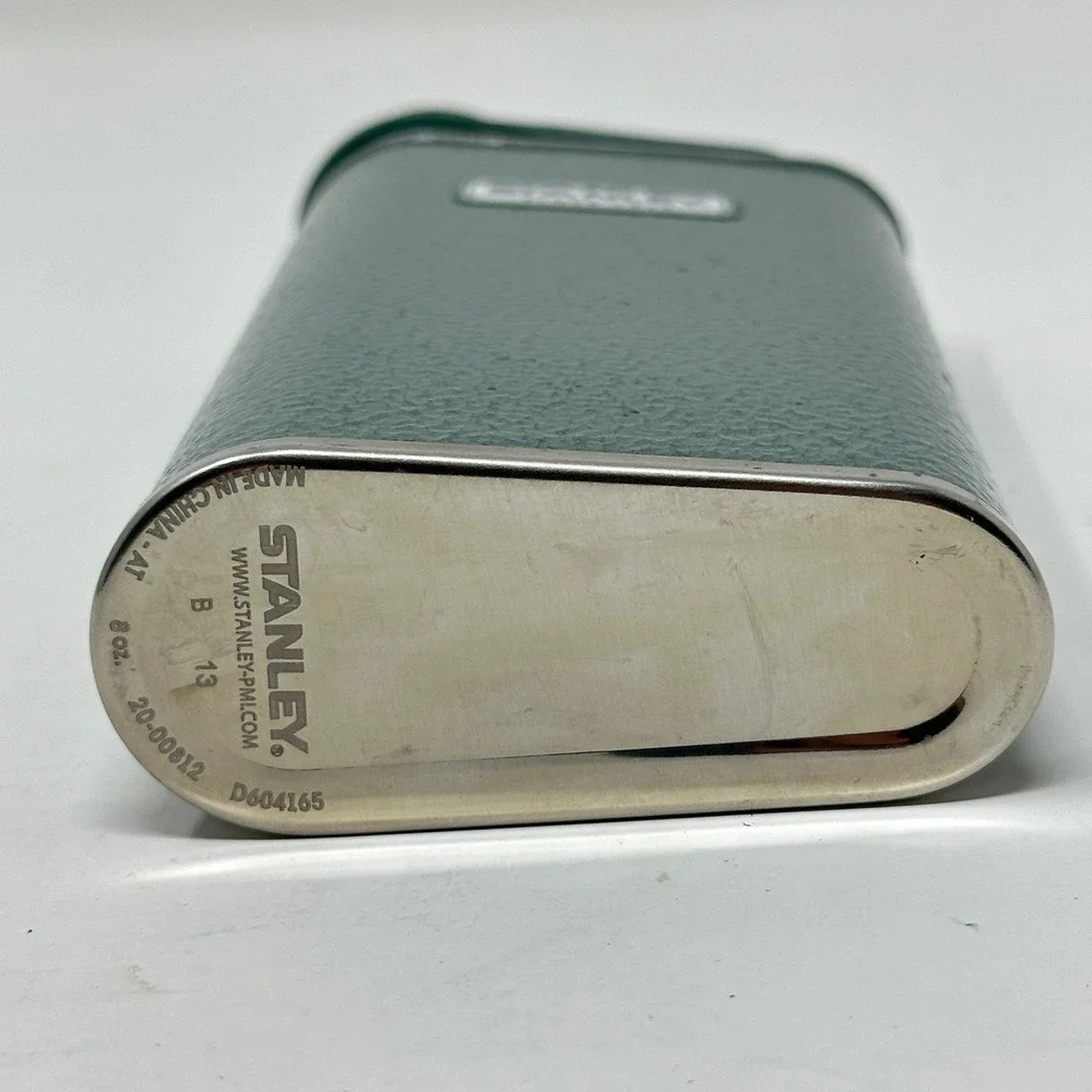 Stanley Classic 8oz Flask Hammertone Green Stainless Steel 20-00812 Heritage